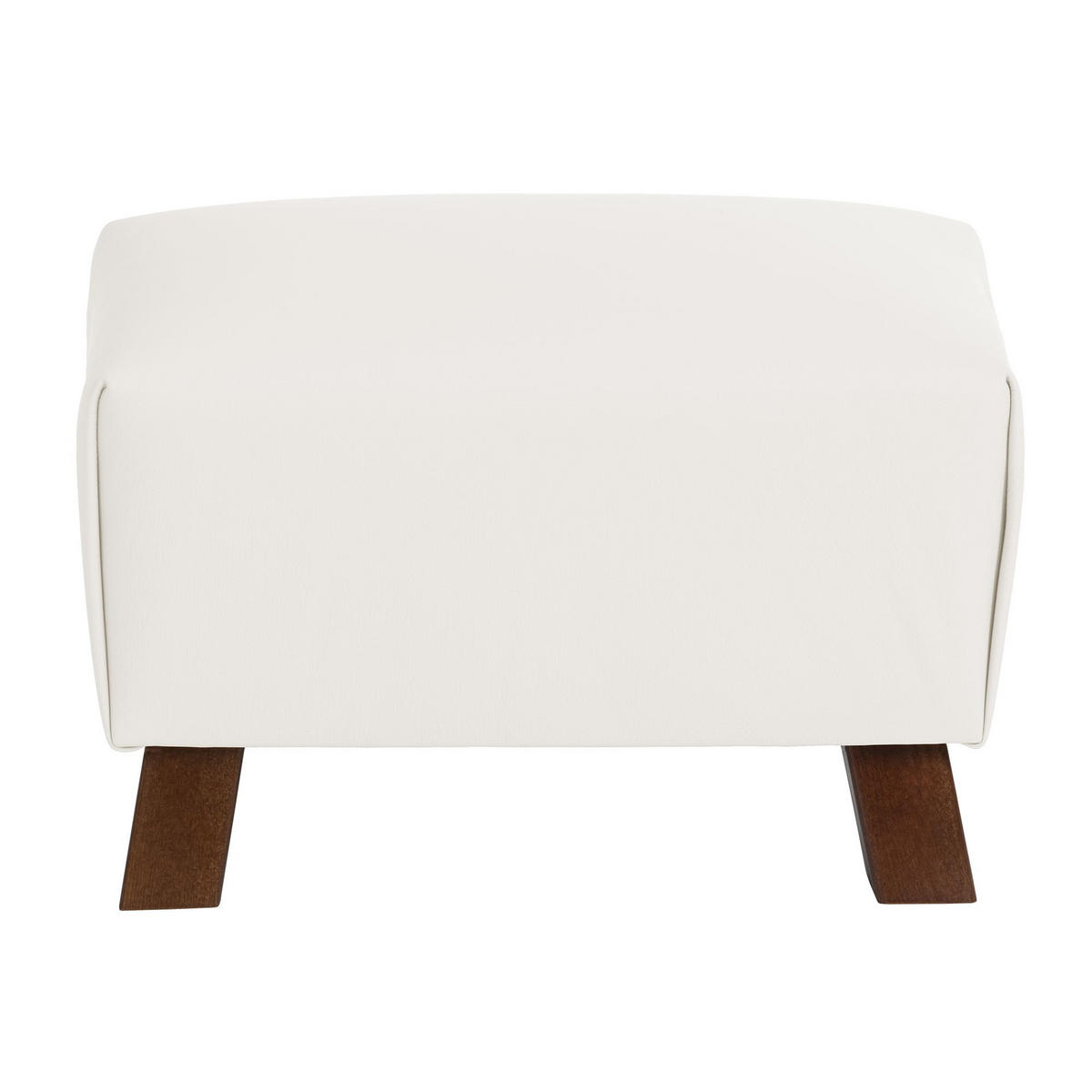 POLSTERHOCKER Kaylah pigmentiertes Nappaleder weiß - Weiß, Leder (28/28/40cm) - 58aufmkessel