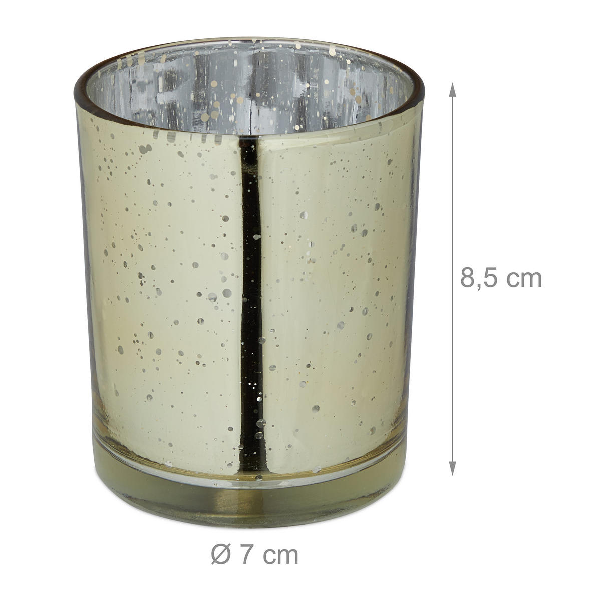 12xTEELICHTGLAS - Multicolor, Glas (8.5cm) - Relaxdays