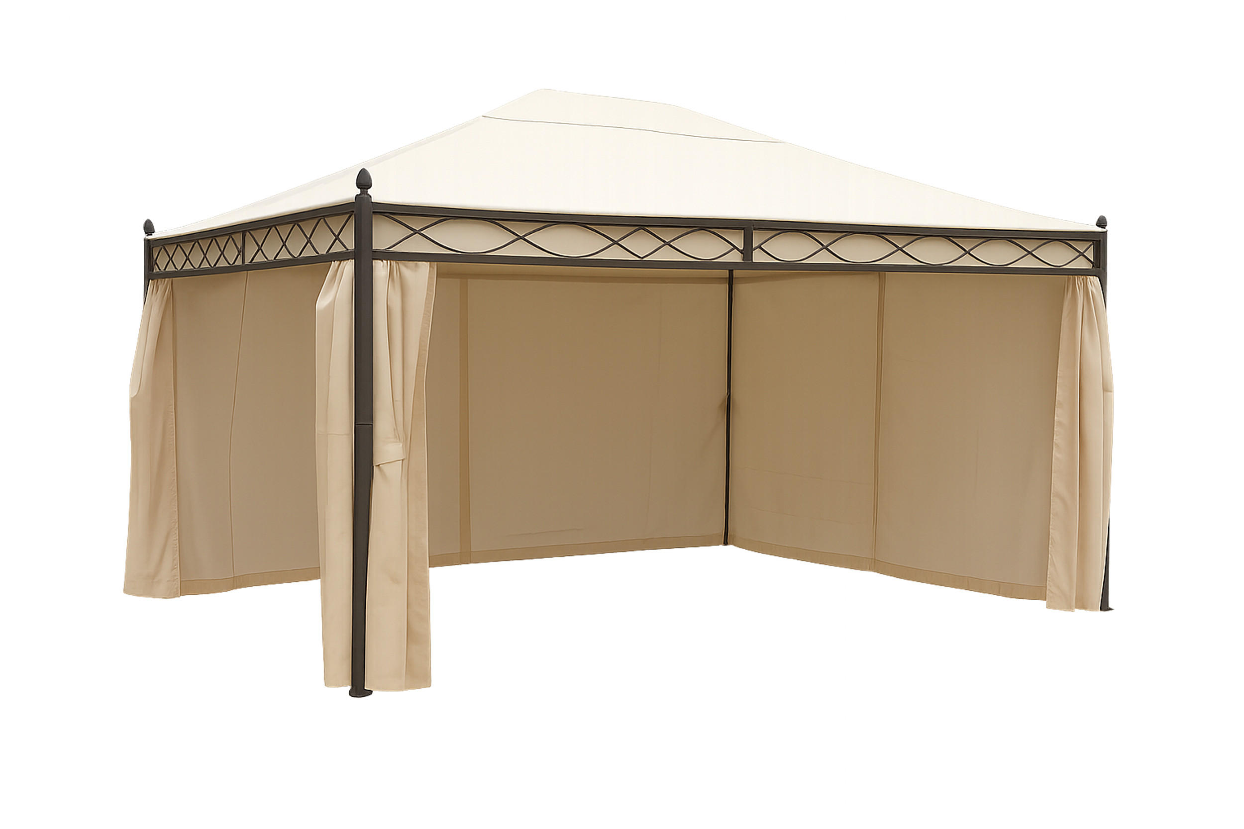 ERSATZDACH für Pavillon Rimini, Pavillondach 300x400cm, PVC-beschichtet, Farbe: écru - Naturfarben, Kunststoff (400/0.3/300cm) - TPFGarden