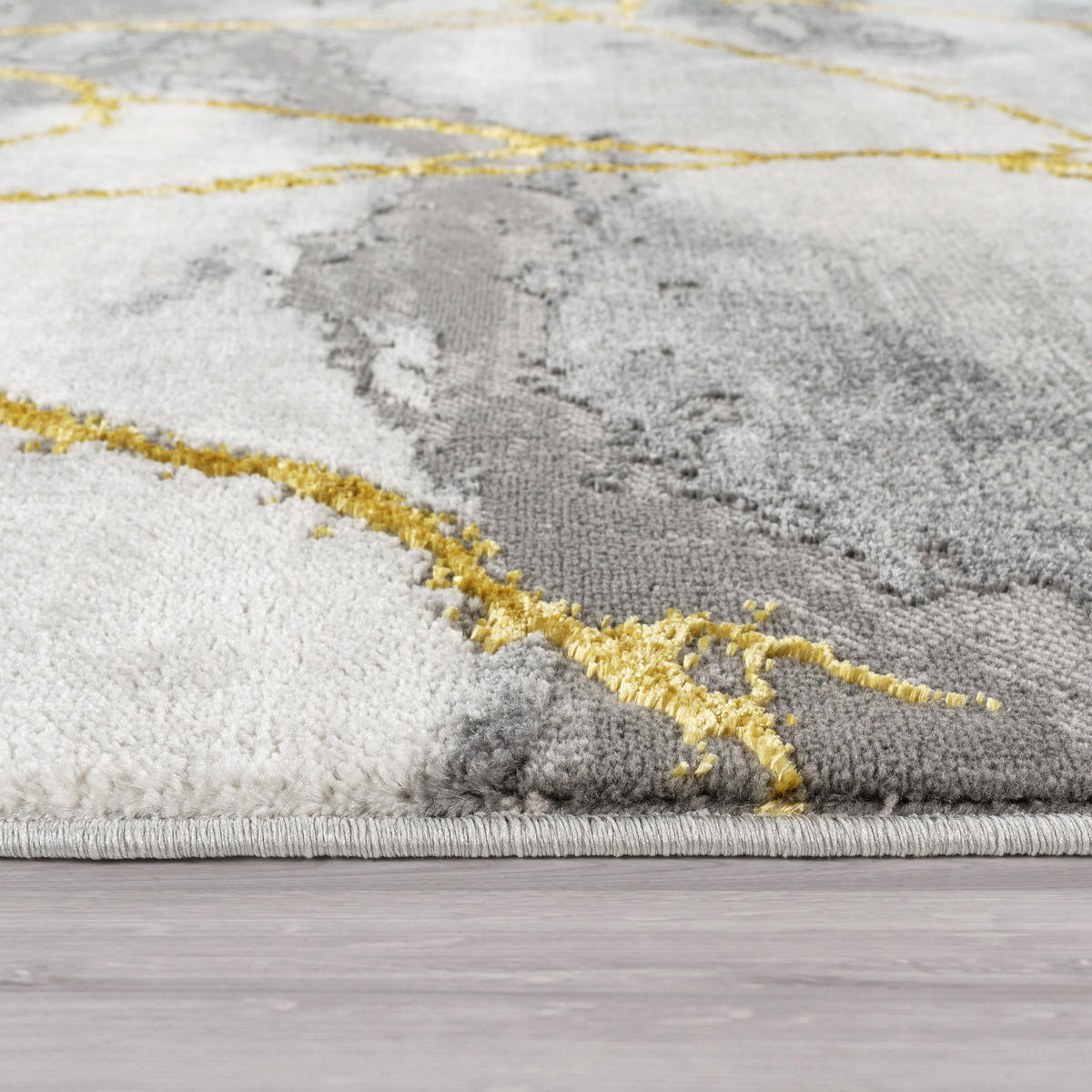KURZFLORTEPPICH 120/170 cm Kraft 524 - Goldfarben, Textil (120/170cm) - Paco Home