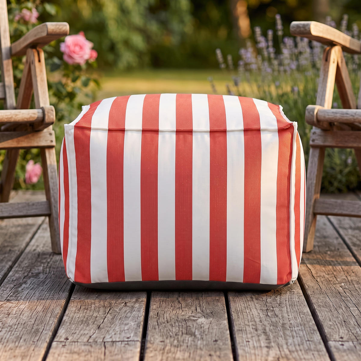 OUTDOOR Pouf Sitzsack SOFT für Garten & Terrasse, Orange - Orange, Textil (70/40/70cm) - Muffo