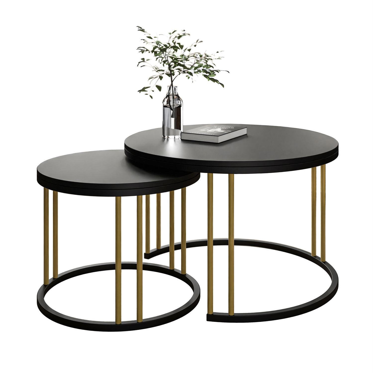 Lookway Couchtisch Gold 70x48x70 cm