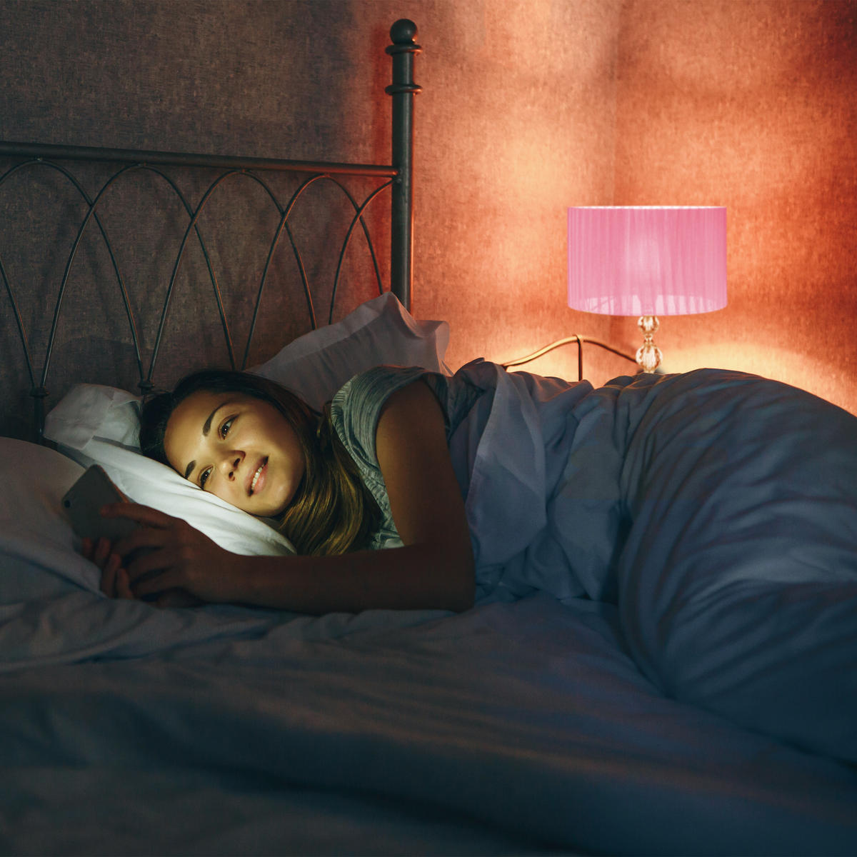 TISCHLAMPE - Multicolor, Glas/Textil (29.5/29.5/54cm) - Relaxdays