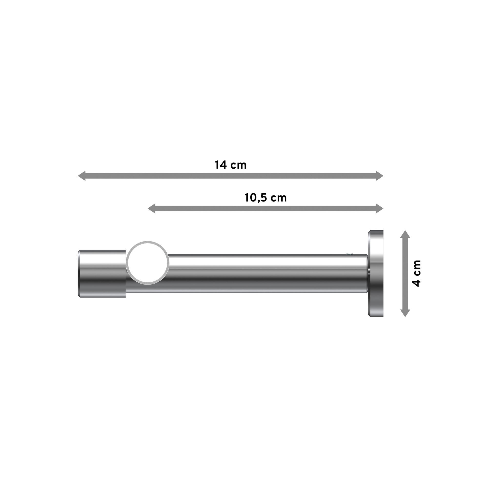 GARDINENSTANGEN-SET Prestige Santo 100 cm, 1-läufig (ohne Ringe), 20 mm Ø Chrom - Chromfarben, Metall (100cm) - INTERDECO
