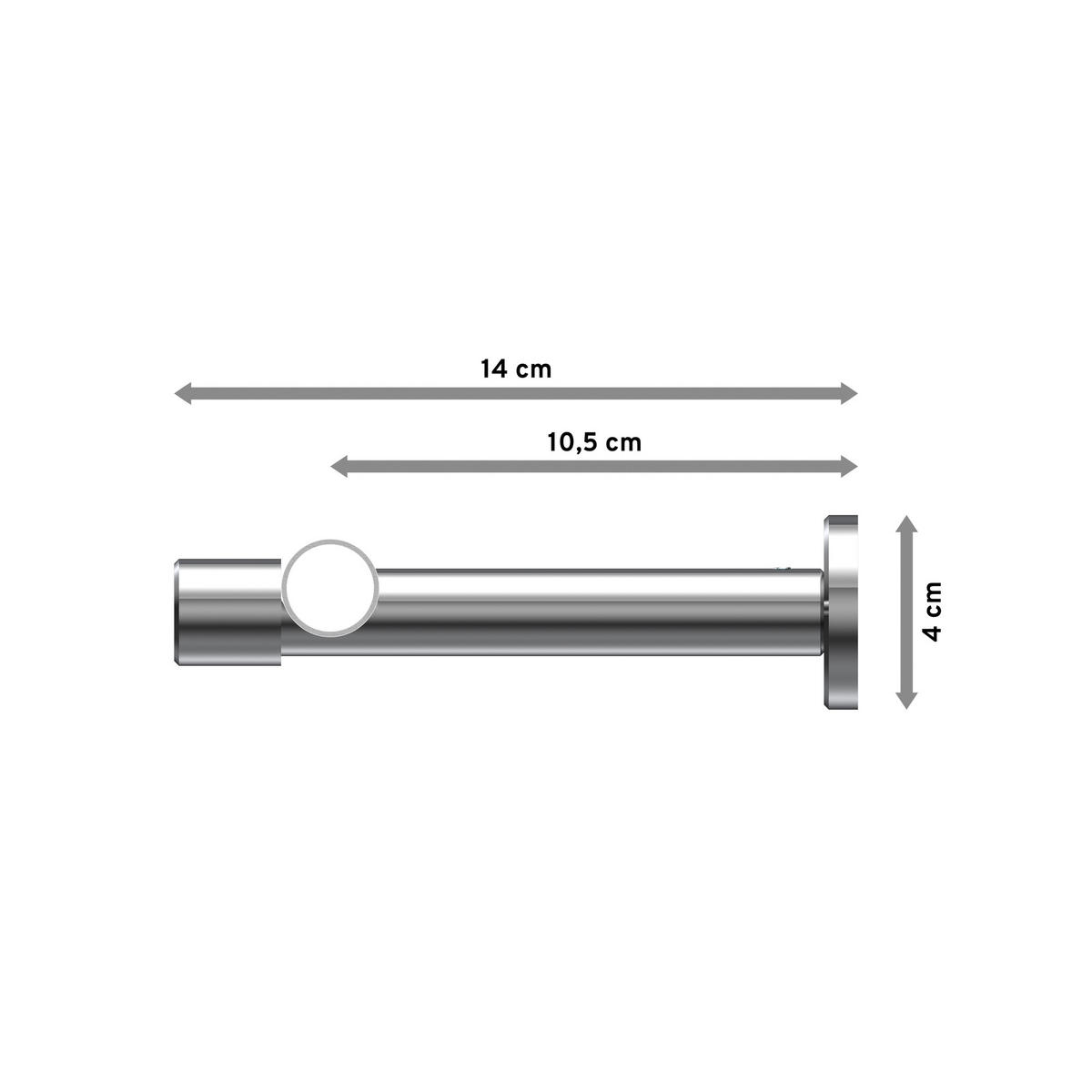 GARDINENSTANGEN-SET Prestige Verano 360 cm (geteilt in 2 x 180 cm), 1-läufig, 20 mm Ø Chrom - Chromfarben/Schwarz, Metall (360cm) - INTERDECO