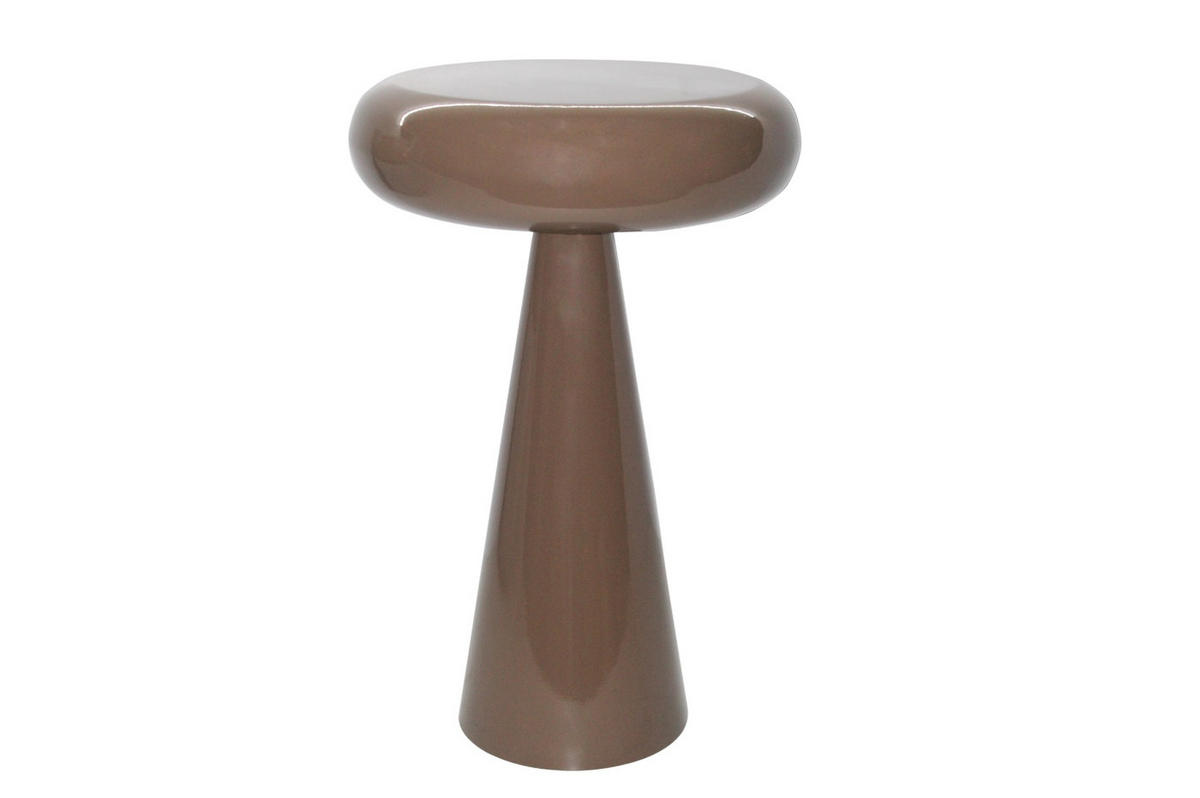 BEISTELLTISCH rund aus Metall 36x36x57cm, braun - Braun, Metall (36/36/57cm) - Livingfurn