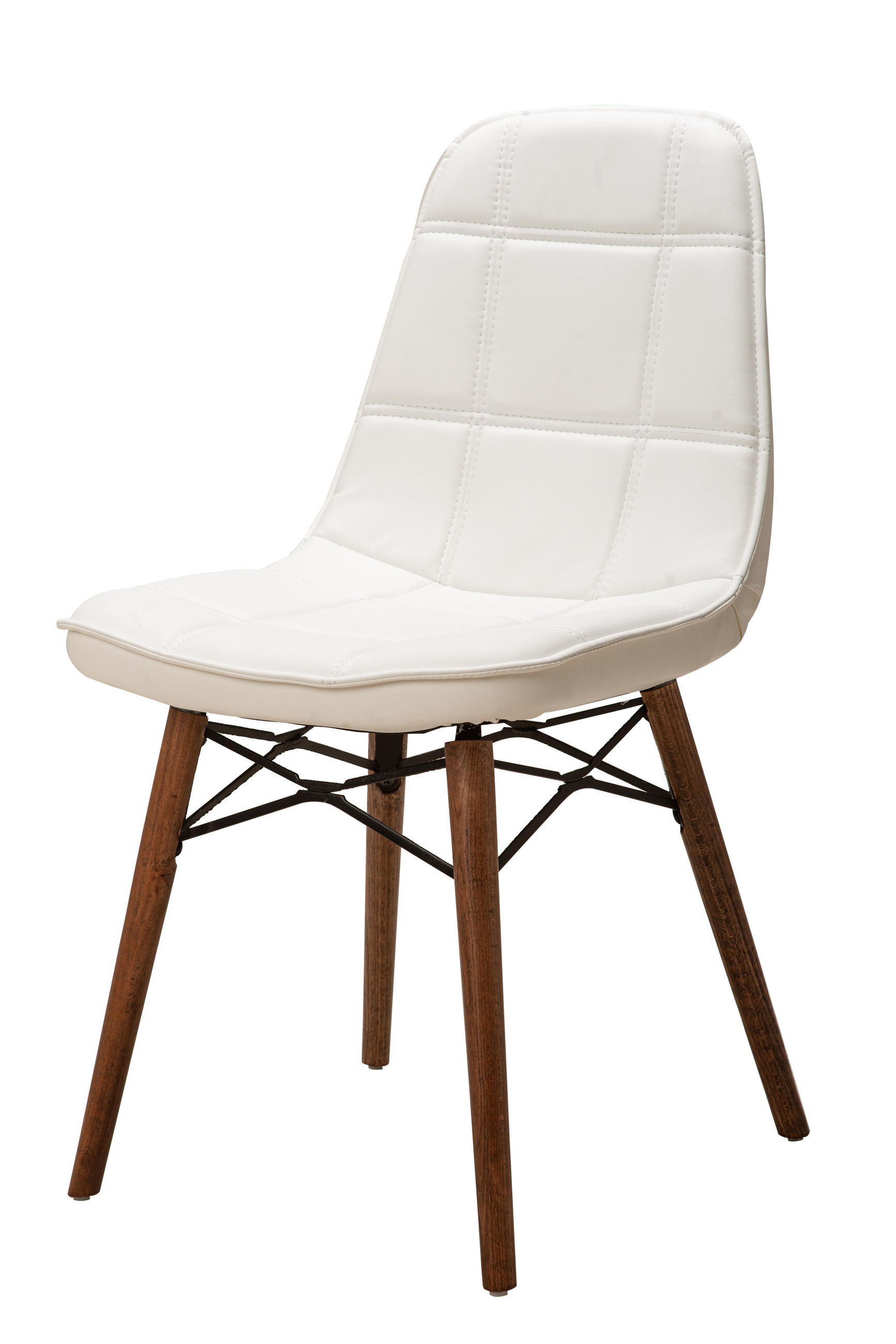 STUHL DENVER mit Holzbeinen - Weiß, Holz/Textil (46/85/46cm) - Stuhlmann