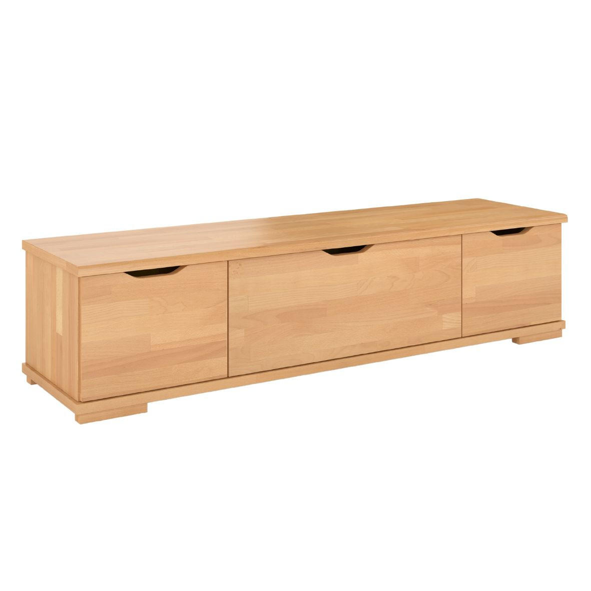 MASSIVHOLZ-TV-SCHRANK Arhus, Buche - lackiert, Naturfarben - Buchefarben, Holz/Buchenholz (157.2/38.5/45cm) - Visby
