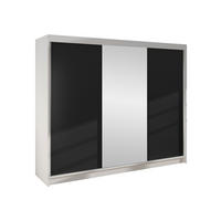 SCHWEBETÜRENSCHRANK Derby I - Klar, Holzwerkstoff/Metall (200/215/58cm) - MIRJAN24