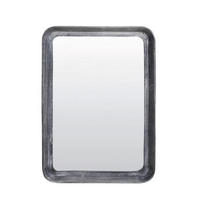 WANDSPIEGEL Laugh 90 x 62 cm, Metall, Grau/Weiß - Grau, Metall (62/90/10cm) - Light & Living