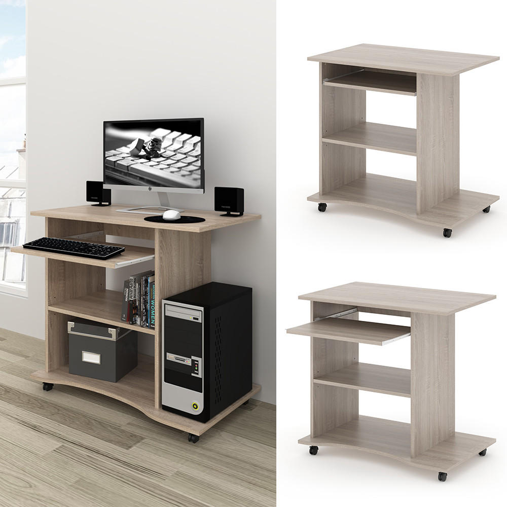 SCHREIBTISCH Harm Sonoma 80 x 50 cm - Sonoma Eiche, Holzwerkstoff (50/80/75cm) - Vicco