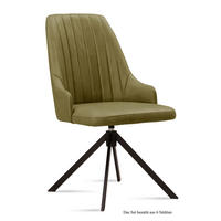 ESSZIMMERSTUHL drehbar (6er-Set) Denise 52x91x60 Schwarz/Olivgrün - Schwarz/Olivgrün, Kunststoff (60/91/52cm) - 58aufmkessel
