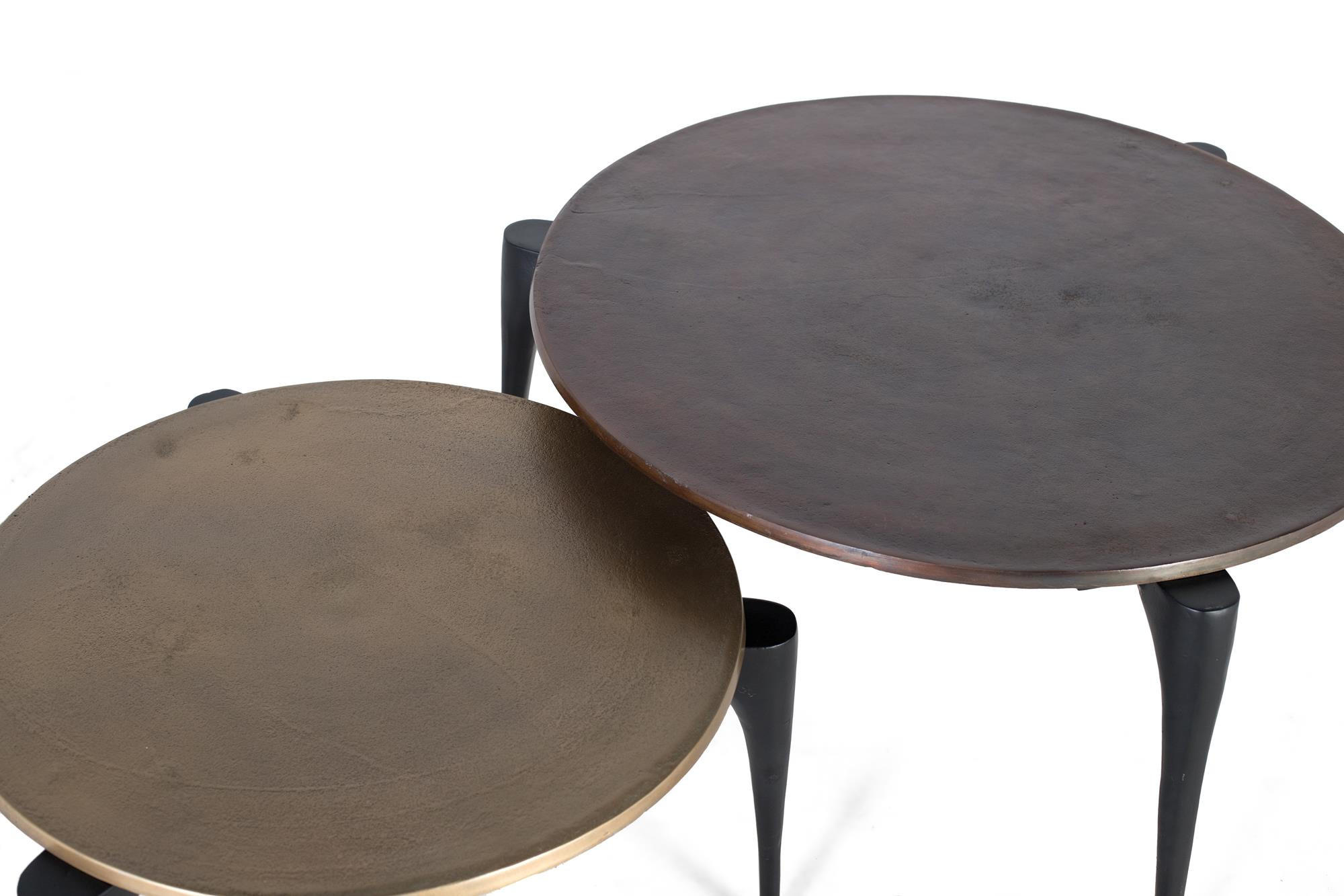 COUCHTISCH aus Aluminium - Goldfarben, Metall (64/64/37cm) - Giner y Colomer