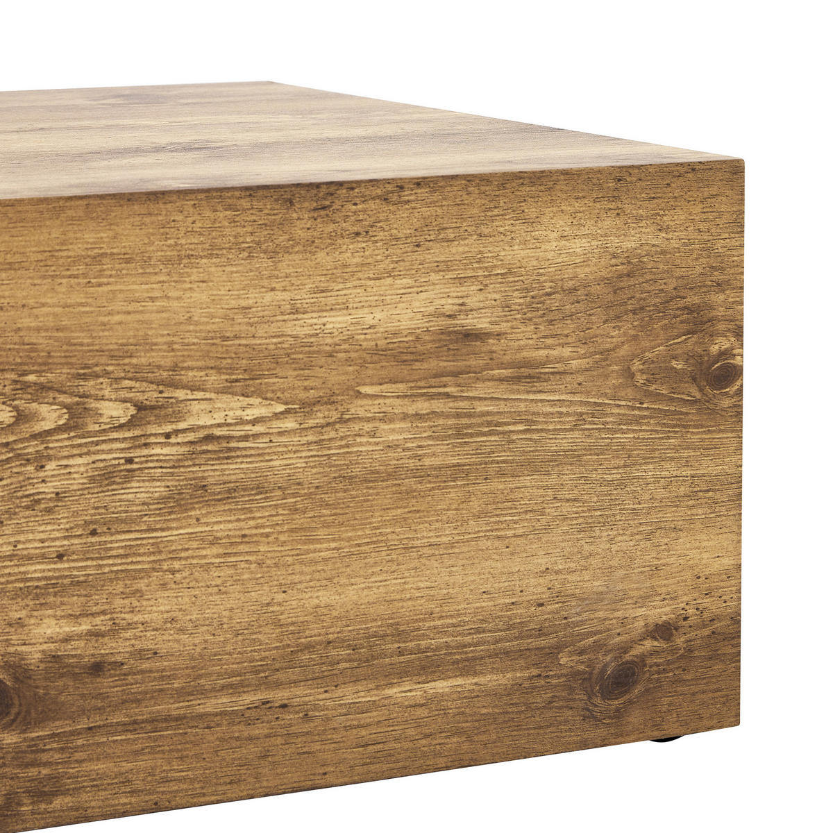 COUCHTISCH aus MDF 90x50x30 cm Holzfarben mit Holzmaserung und rutschfesten Silikonfüßen - Naturfarben, Holzwerkstoff (90/50/30cm) - IVMEU