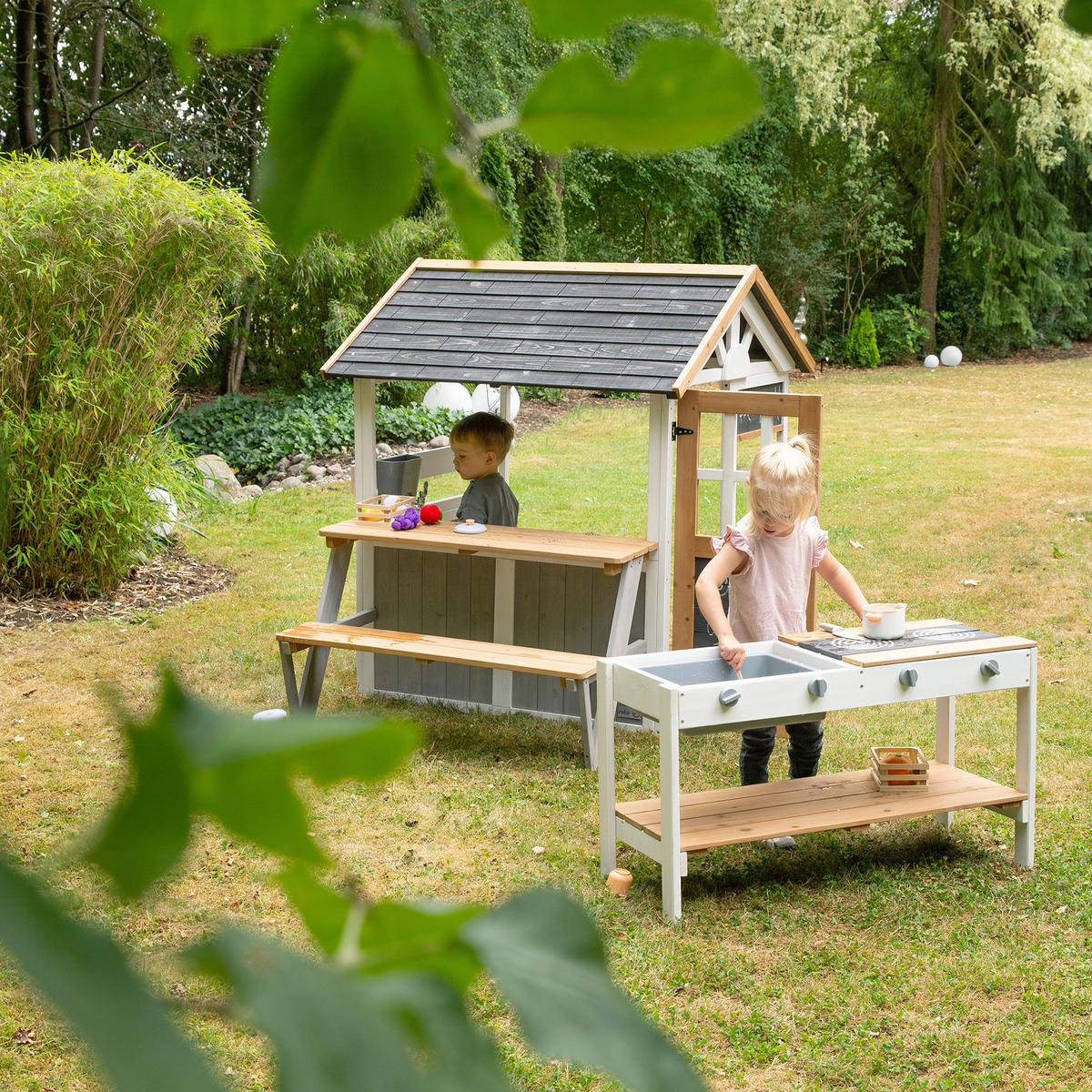 KÜCHENERWEITERUNGSSET für Spielhaus 456067 - Multicolor, Holz (90/51/35cm) - Roba