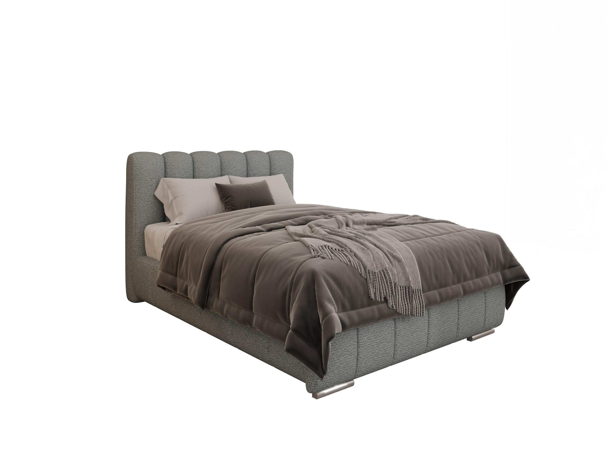 POLSTERBETT Zaira 120x200cm – Elegantes Polsterbett für modernen Wohnstil , ZONIERTE MULTI-TASCHEN-FEDERKERN (24cm), Blaugrau - Blaugrau, Holz (120/200cm) - Panda Möbel
