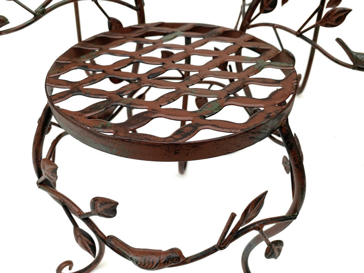 BLUMENHOCKER 3er Set Metall Braun 25-35 cm - Braun, Metall (35/35/35cm) - DanDiBo