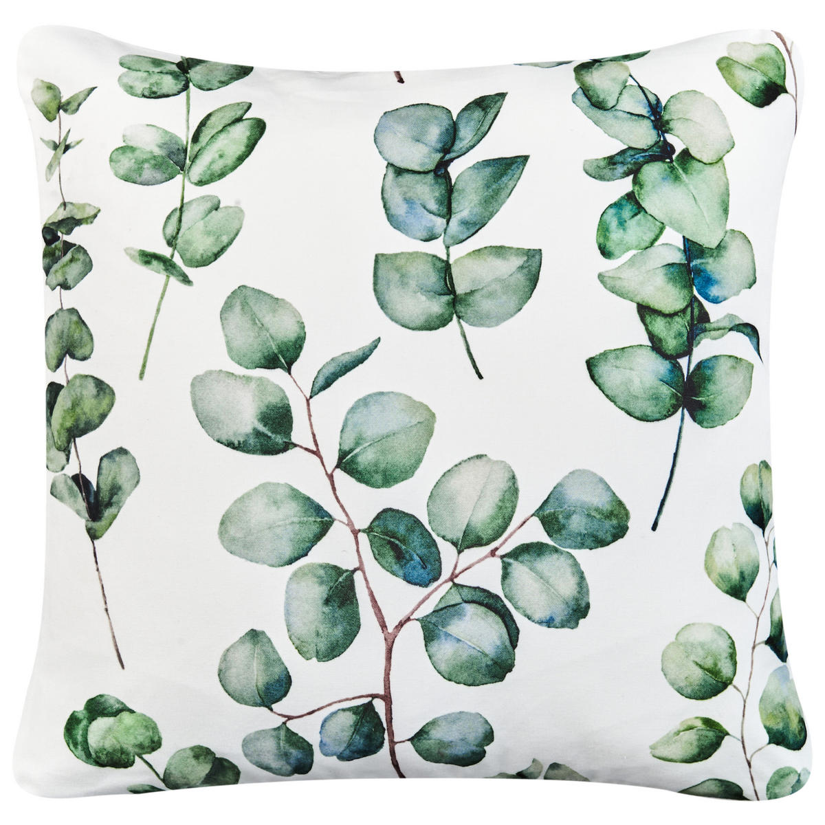 Gartenkissen 2er-Set Grün 45/45 cm Bosque - Weiß/Grün, Textil (45/12/45cm) - Beliani