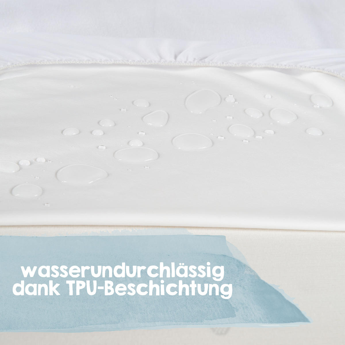SPANNBETTLAKEN mit Feuchtigkeitsschutz 70 x 140 cm - Weiß, Textil (70/140cm) - Roba