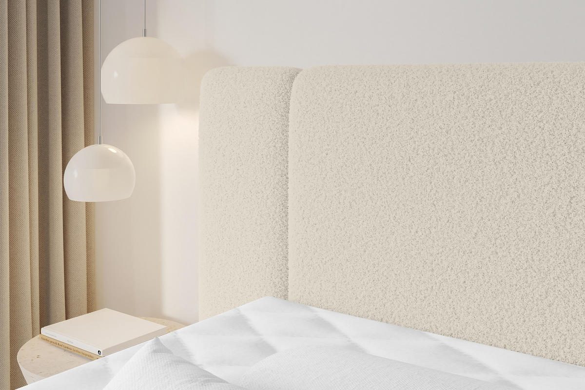 BOXSPRINGBETT mit Matratze H3/H4 - EVON KING Zanozek - 140x200 cm Beige - Kaschmir, Holzwerkstoff (140/200cm) - ALTDECOR