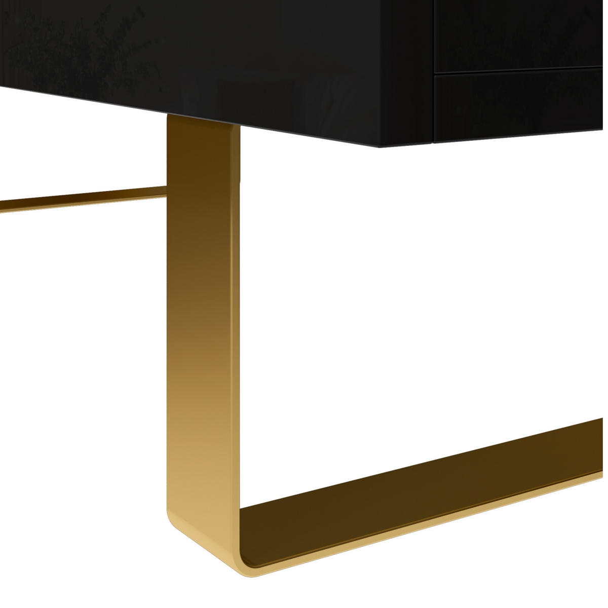 KONFERENČNÍSTOLEK MDF Lesklý Zvedací Zásuvka Černý - černá, kompozitní dřevo (50/100/54.5cm) - FLIEKS