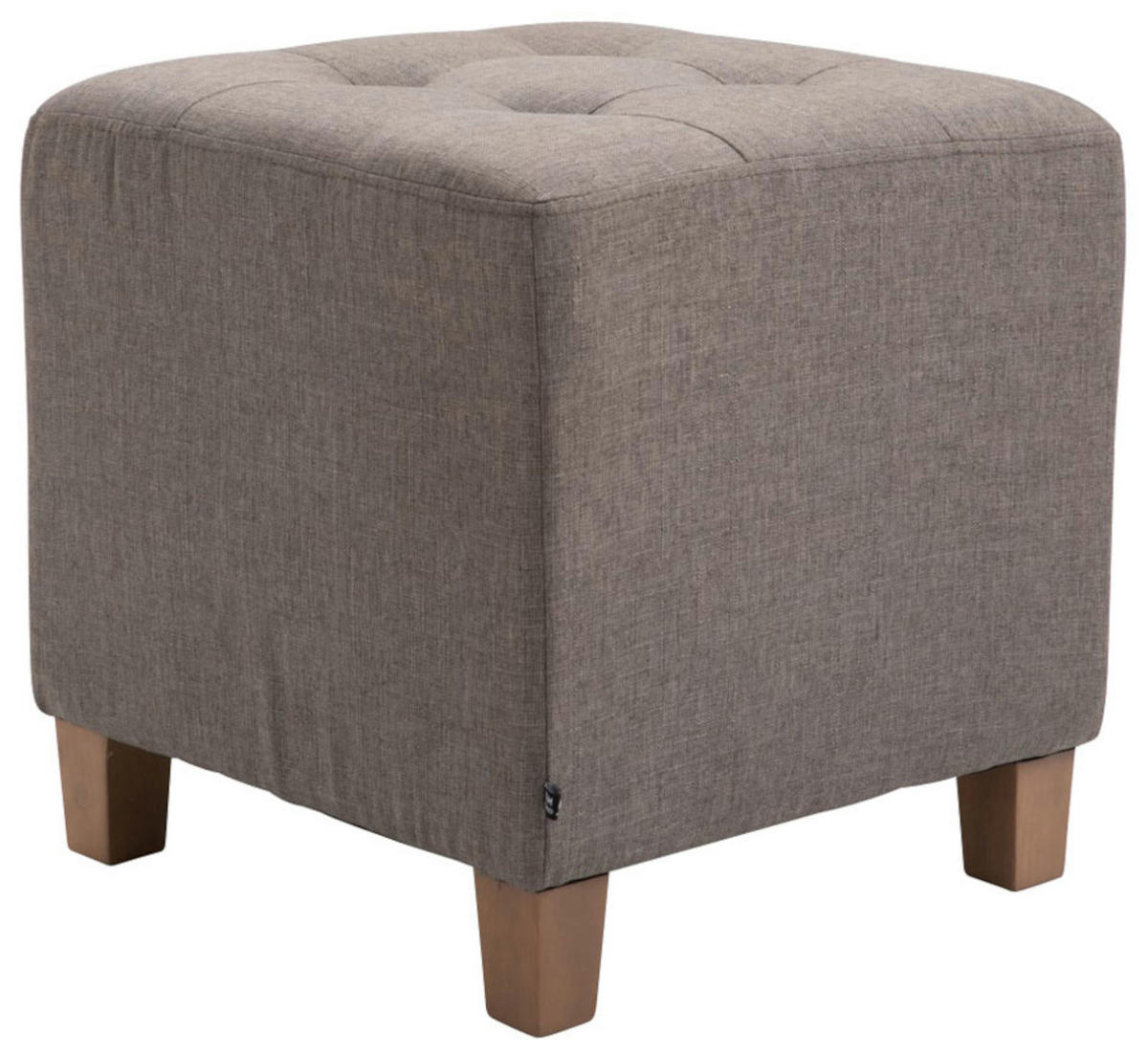 SITZWÜRFEL 2er Set Stoff taupe - Taupe, Holz/Textil (45/46/45cm) - CLP