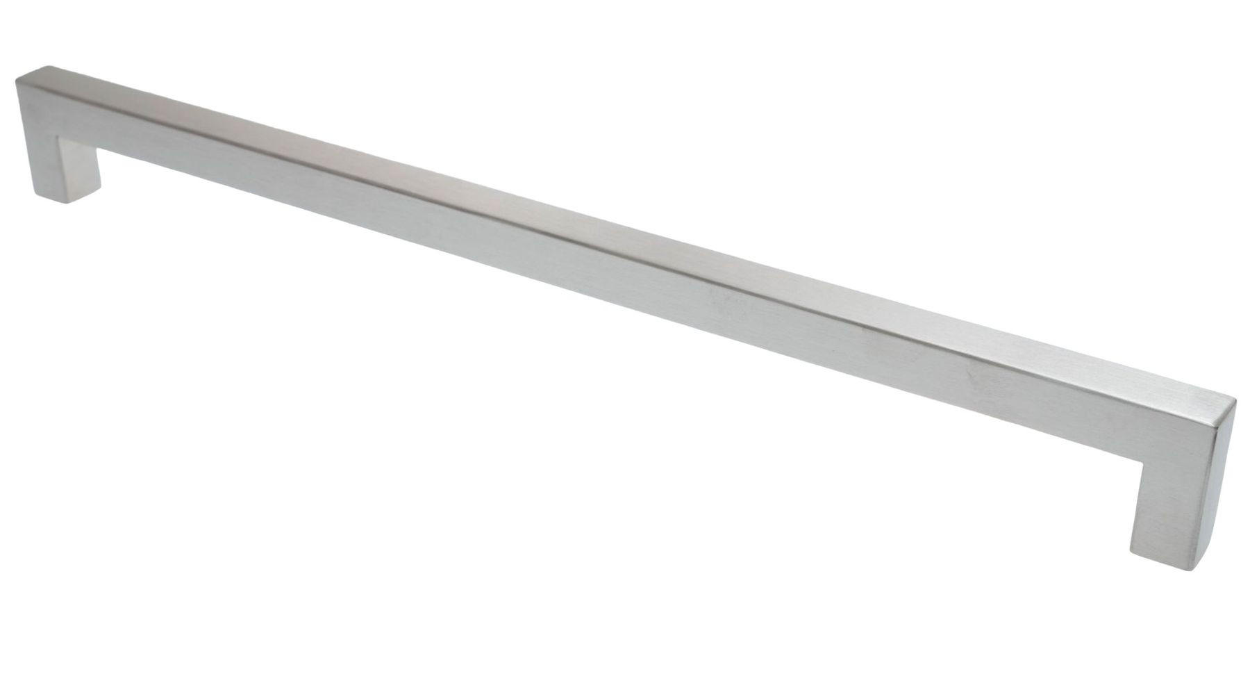 MÖBELGRIFF BA 480mm, Küchengriff Edelstahl gebürstet, Türgriff eckig - Grau, Metall (1.4/3.5/49.4cm)