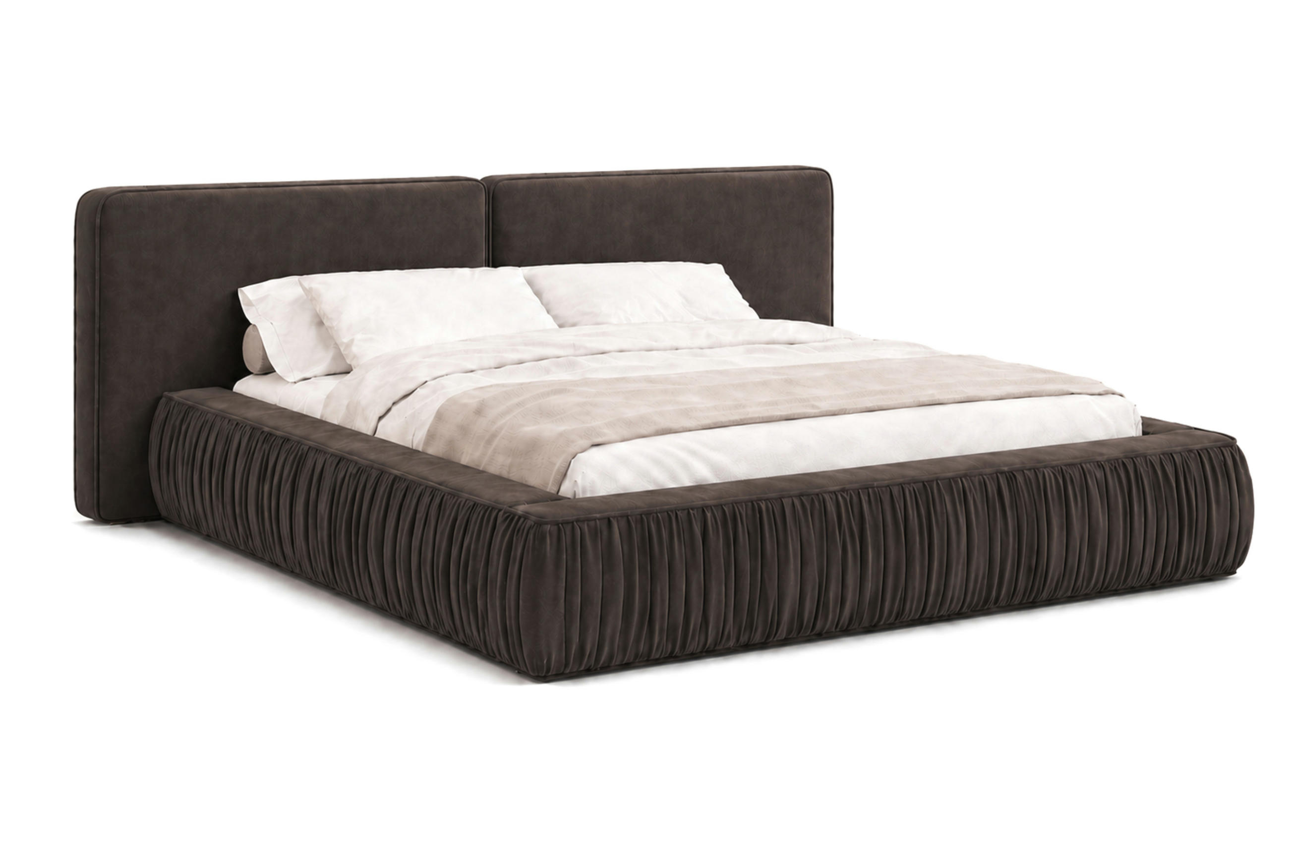 POLSTERBETT 08 180 x 200 cm – Riviera – Bett mit Gasdruckfedern und Stauraum - Bronzefarben, Holz (180/200cm) - ROYAL24_MARKT