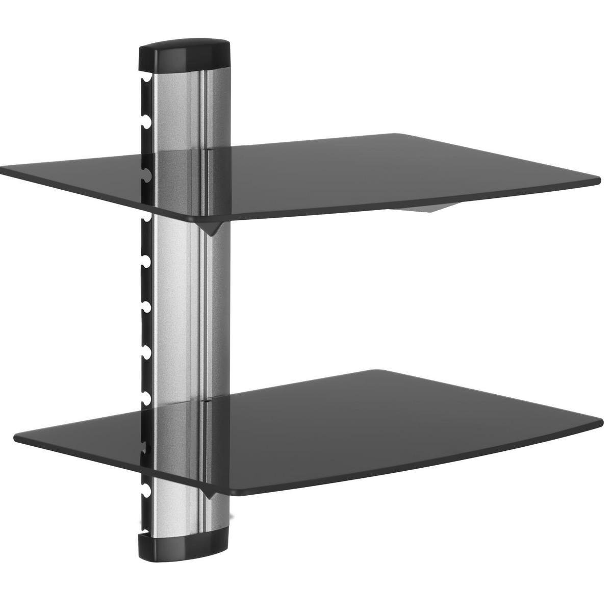 WANDREGAL , 44 x 42 x 34 cm, schwarz - Schwarz, Metall (34/44/42cm) - tectake