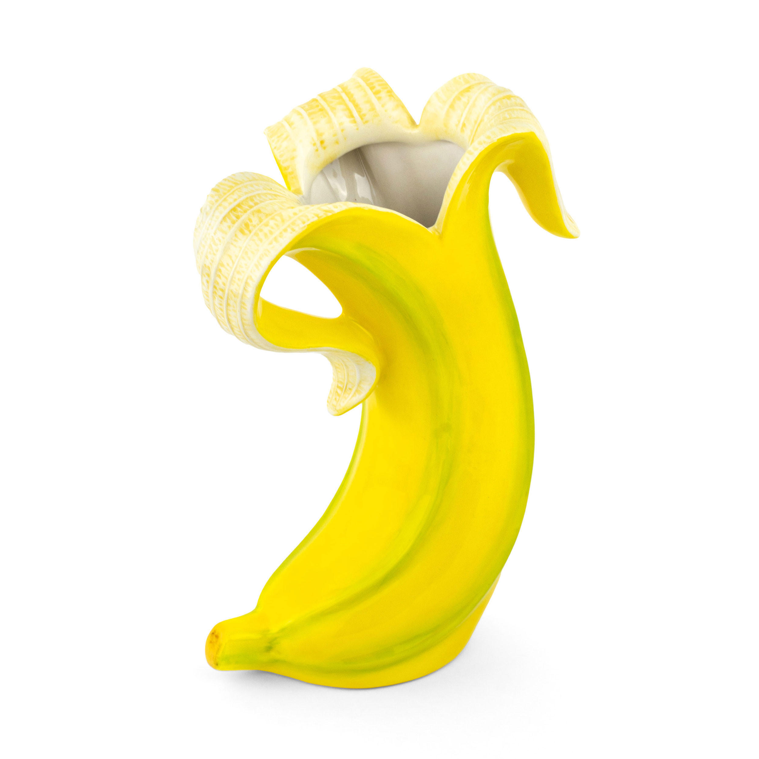 BLUMENVASE Banana Romance, Dolomit, Gelb, 21.8 cm - Gelb, Keramik (21.8cm) - Donkey Products