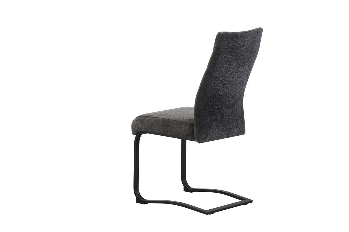 SCHWINGER-STUHL 2er Set Stockholm Stühle in Anthrazit - gemütliches Design - B/H/T: 43x98x59 cm - Anthrazit, Textil (59/98/43cm)