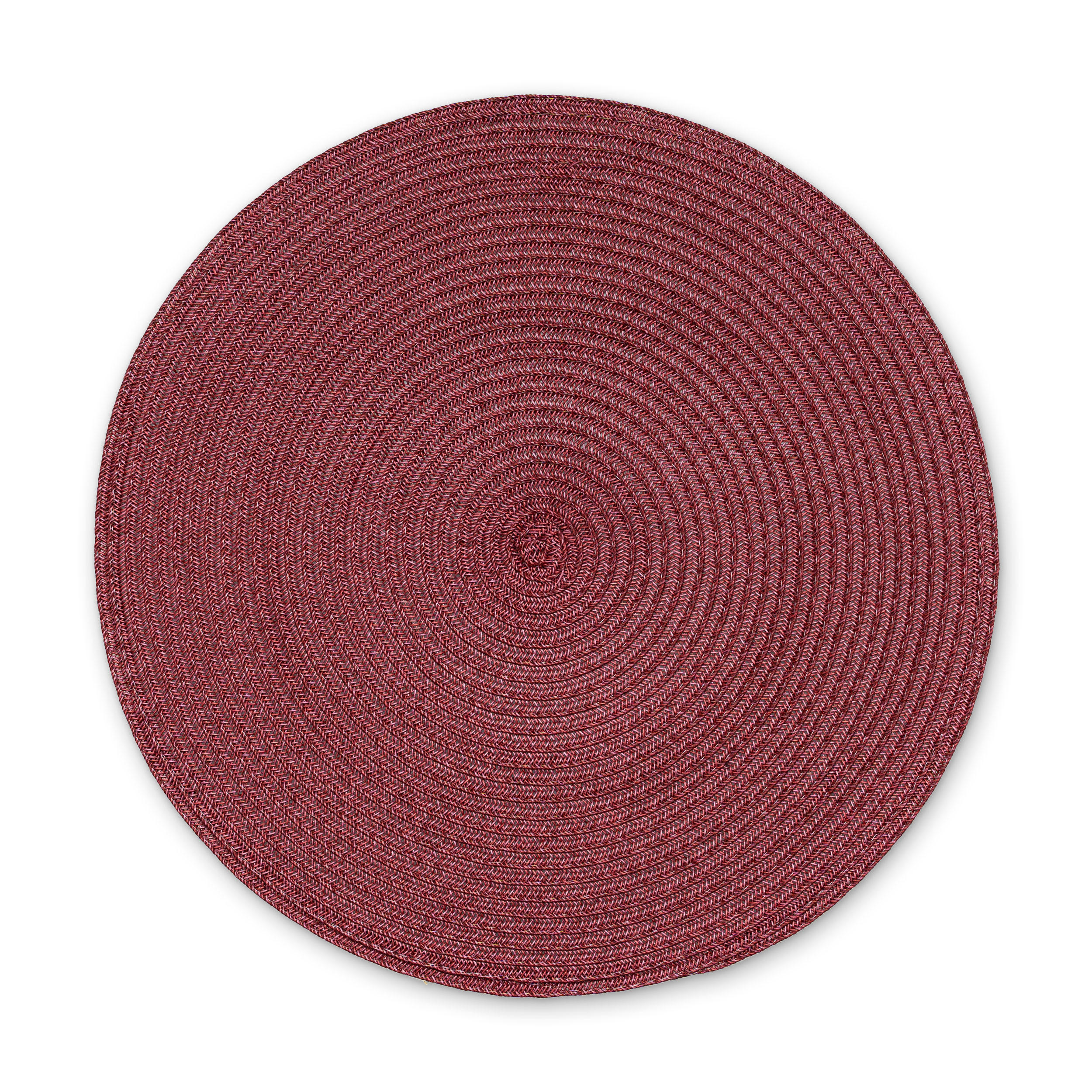 TISCHSET Rund, Kunstfaser, Weinrot, Ø 38 cm - Rot, Kunststoff (38/38/1cm) - Continenta