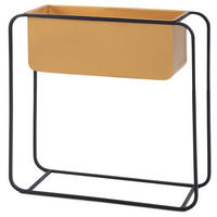 PFLANZKÜBEL Metall Gold/Schwarz 60x60x24 cm rechteckig - Goldfarben, Metall (40/60cm) - KADIMA DESIGN