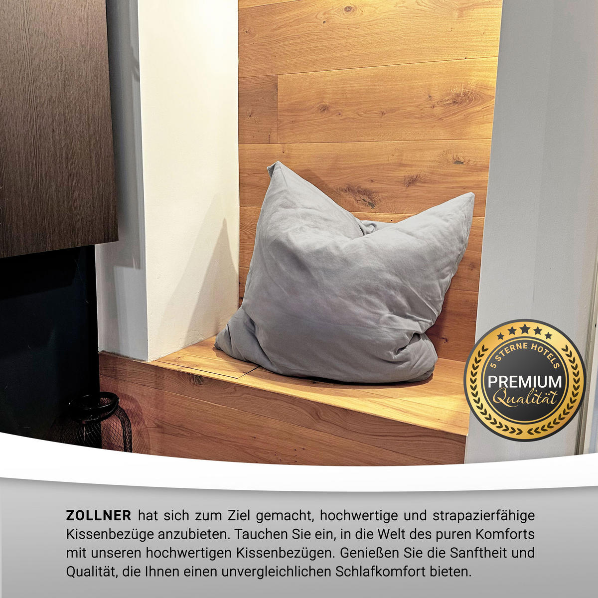 KISSENBEZUG, 2er-Set, 80x80 cm, 100% Baumwolle, Grau - Grau, Textil (80/80cm) - Zollner