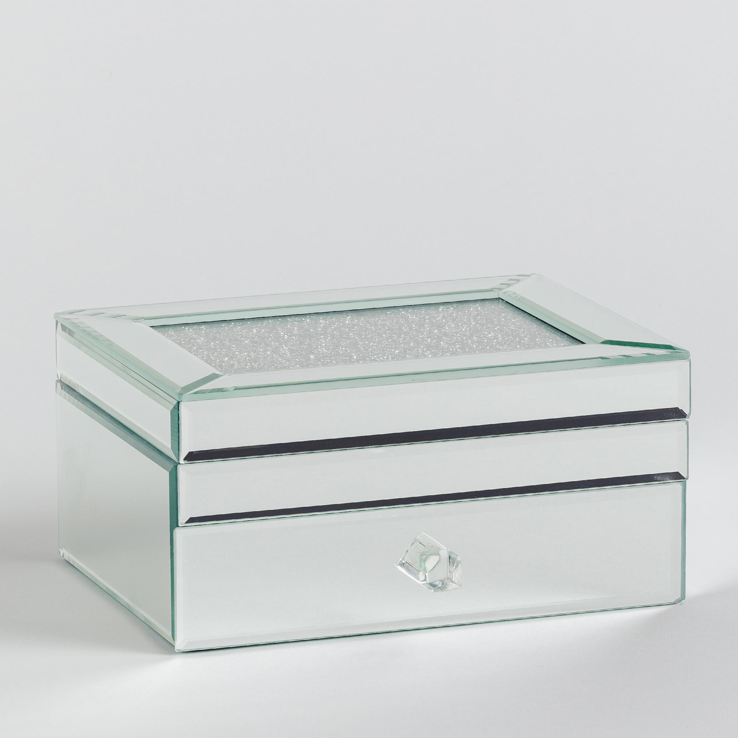 SCHMUCKKÄSTCHEN Diamentdust - Silberfarben, Glas (17/10.5/22cm) - home&you