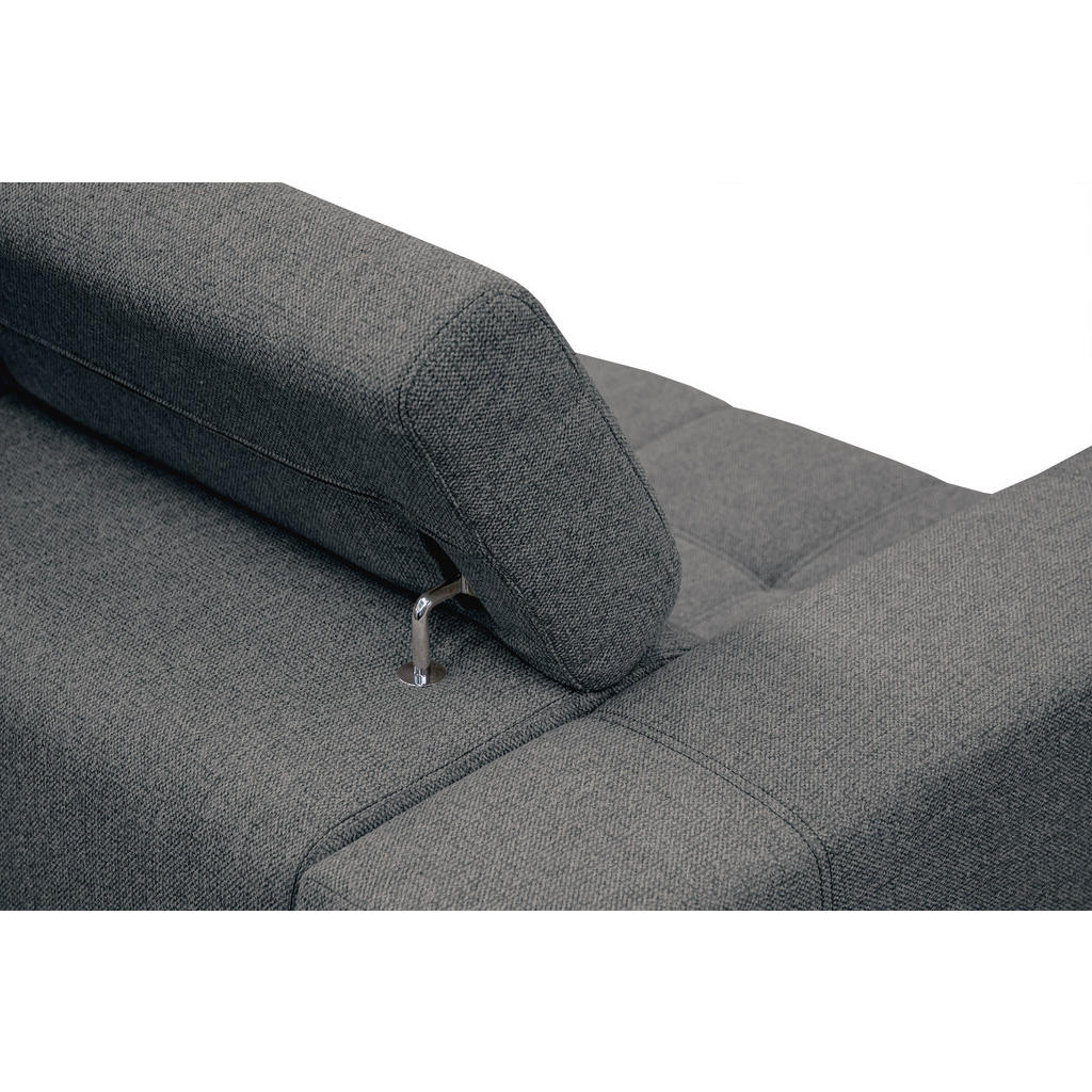 Thumbnail - Courtois Laville Sofa, Dunkelgrau, Textil, 202x80x102 cm, Wohnzimmer, Sofas & Couches, Sofas, 3-Sitzer Sofas