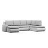 U-SOFA MIT SCHLAFFUNKTION FORESTA, Grau + Grau - Hellgrau/Grau, Textil (300/89/200cm)