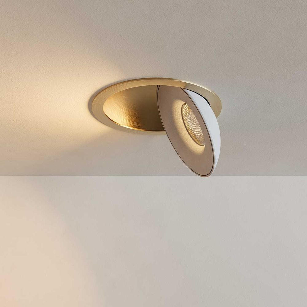 s.luce Led-Einbauleuchte Gold, Weiß 13.8x4x13.8 cm