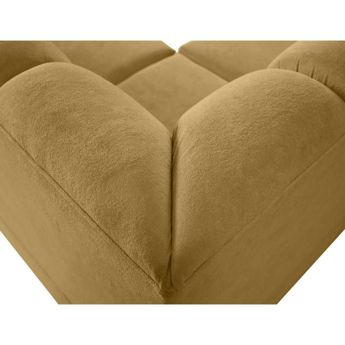 ECKSCHLAFSOFA Zoja links gelb - Gelb/Schwarz, Textil (261/193cm) - Beautysofa