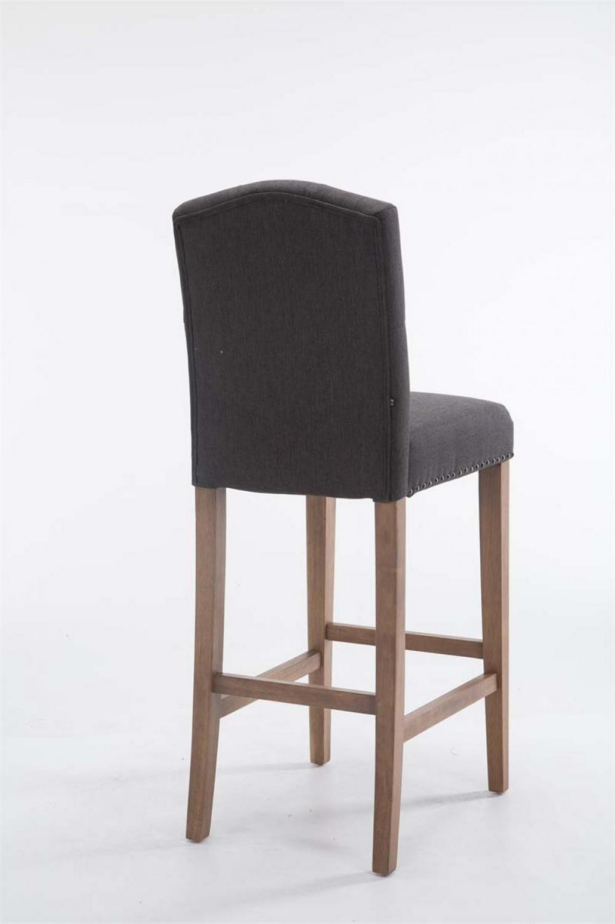 BARHOCKER Stoff dunkelgrau - Dunkelgrau/Naturfarben, Holz/Textil (42/113/57cm) - CLP