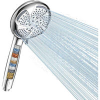 HANDBRAUSE mit Filter und 7 Strahlarten Silber - Silberfarben, Metall (13.5/12.7/31cm)