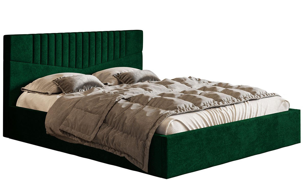 BETT Butelgrün OLDO 7 Gepolstert Mit Bettkasten 180x200 cm - Grün, Textil (180/200cm) - Sepro Meble