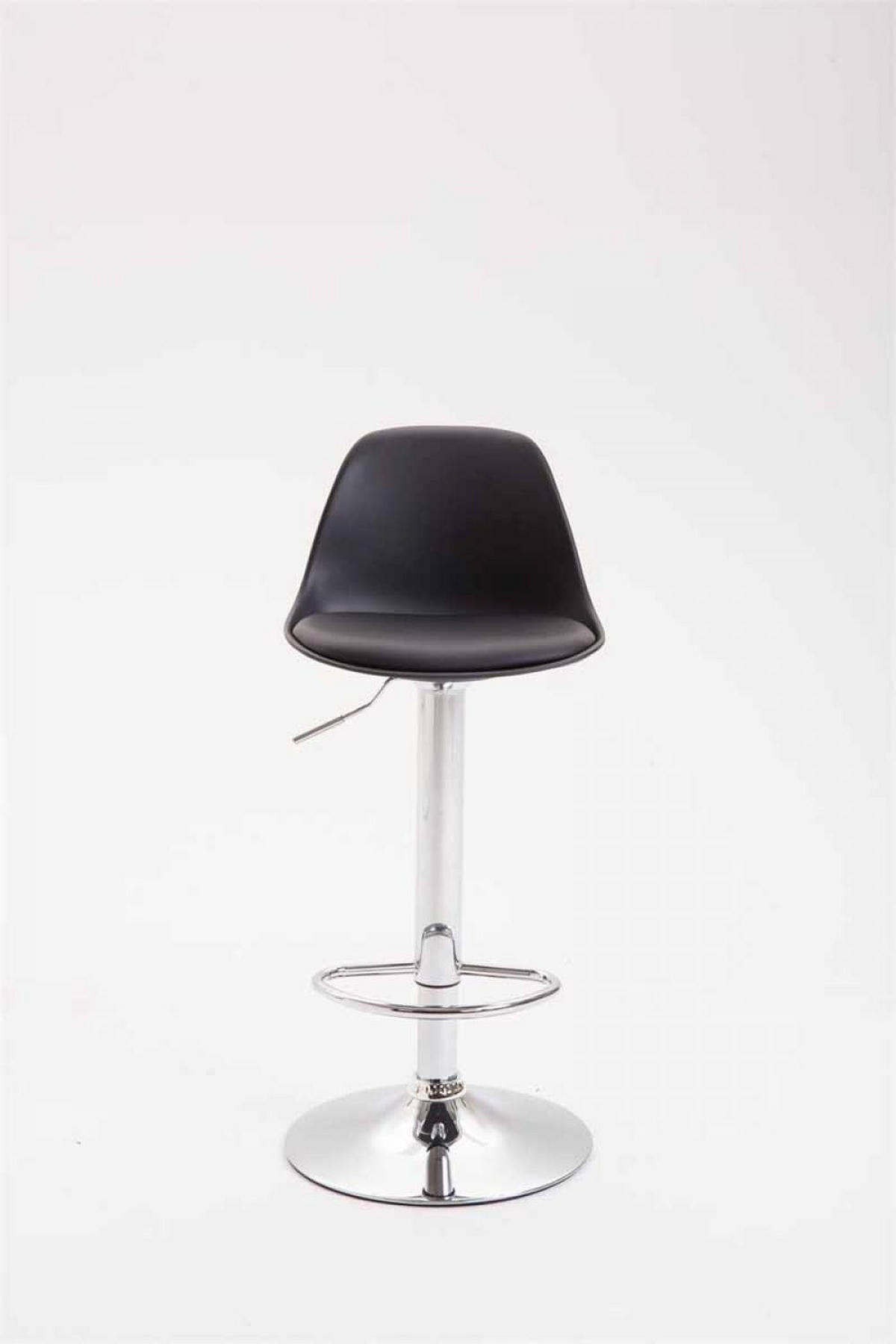 BARHOCKER Kunststoff schwarz - Chromfarben/Schwarz, Kunststoff/Metall (39/82/43cm) - CLP