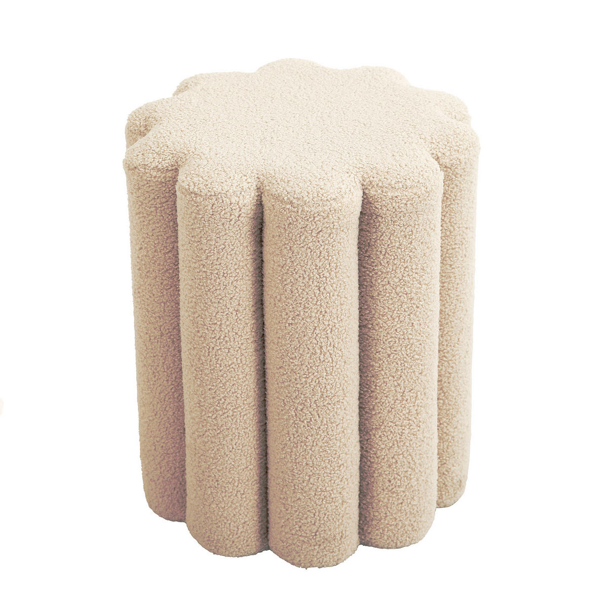 HOCKER DAHLIA Beige - Beige, Textil (35/40/35cm) - SVITA