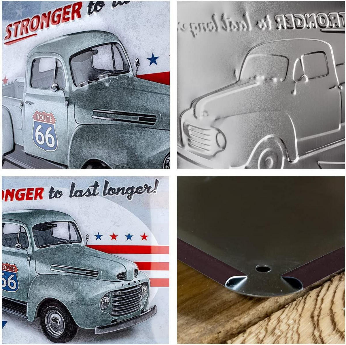 BLECHSCHILD 30/40 cm Ford F1 Series - Multicolor, Metall (40/30/0.2cm) - Nostalgic-Art