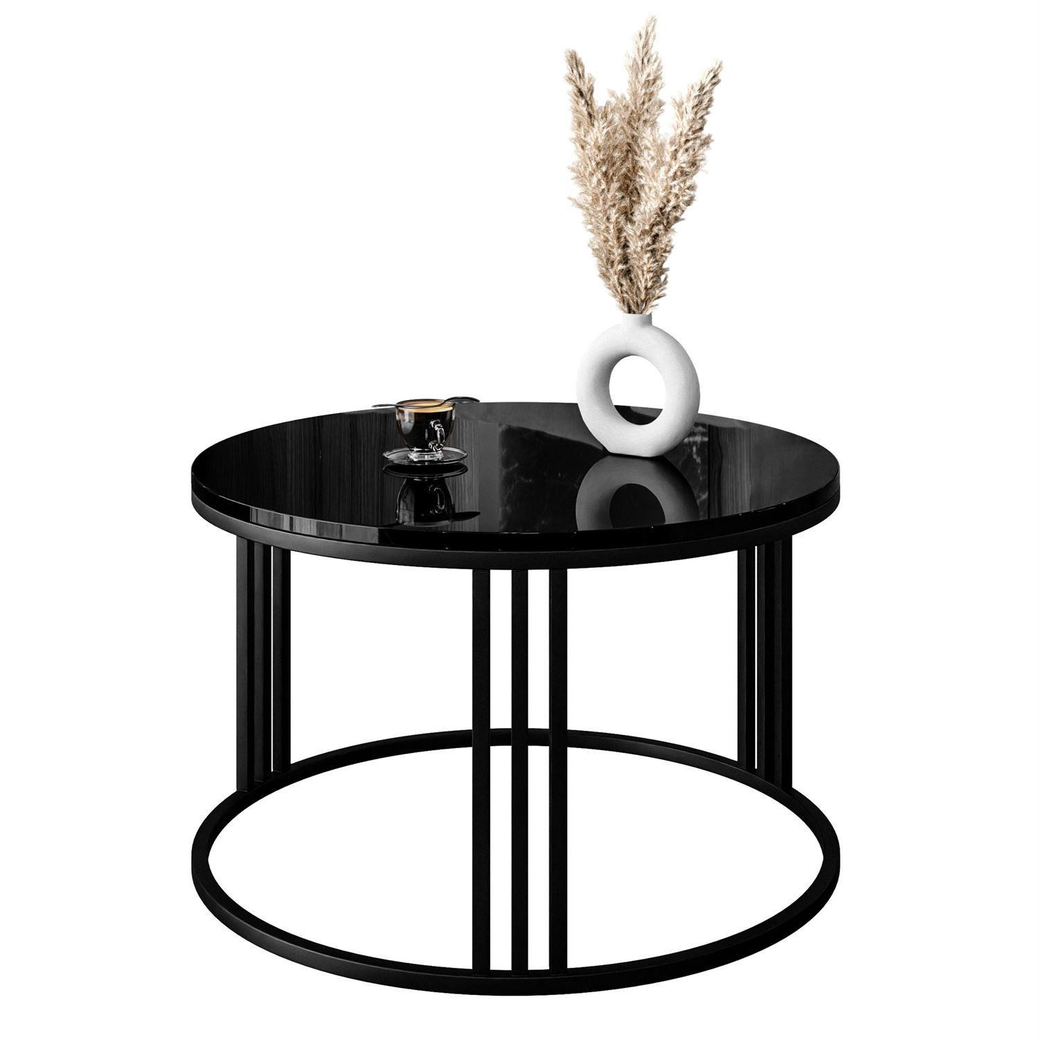 COUCHTISCH LORI Hochglanz - Schwarz, Holzwerkstoff (70/70/48cm) - Lookway