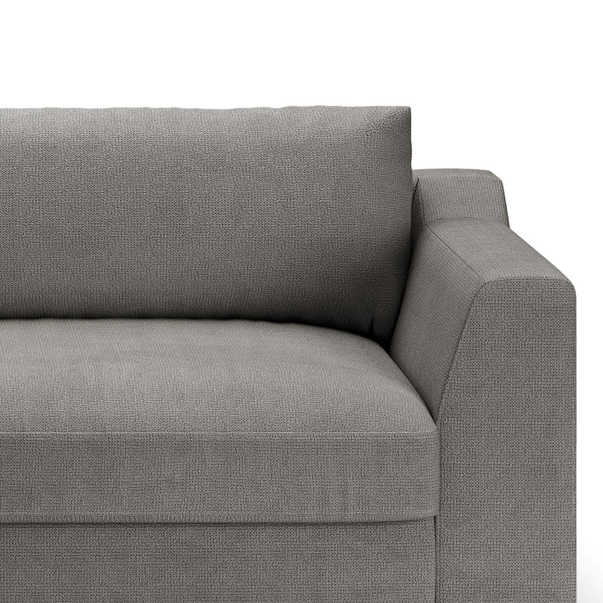 BIG-SOFA - Grau, Kunststoff/Textil (274/90/112cm) - home24