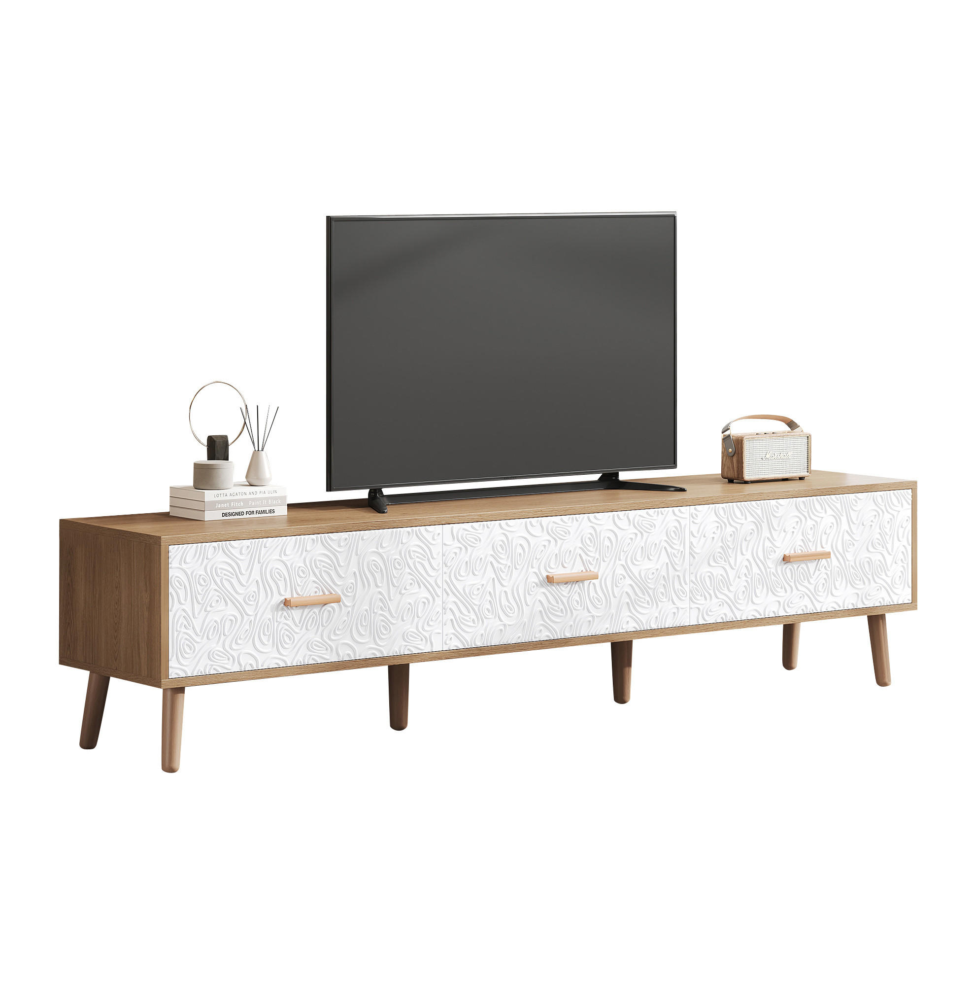 Ivmeu Tv-Lowboard Weiß 150x39x35 cm