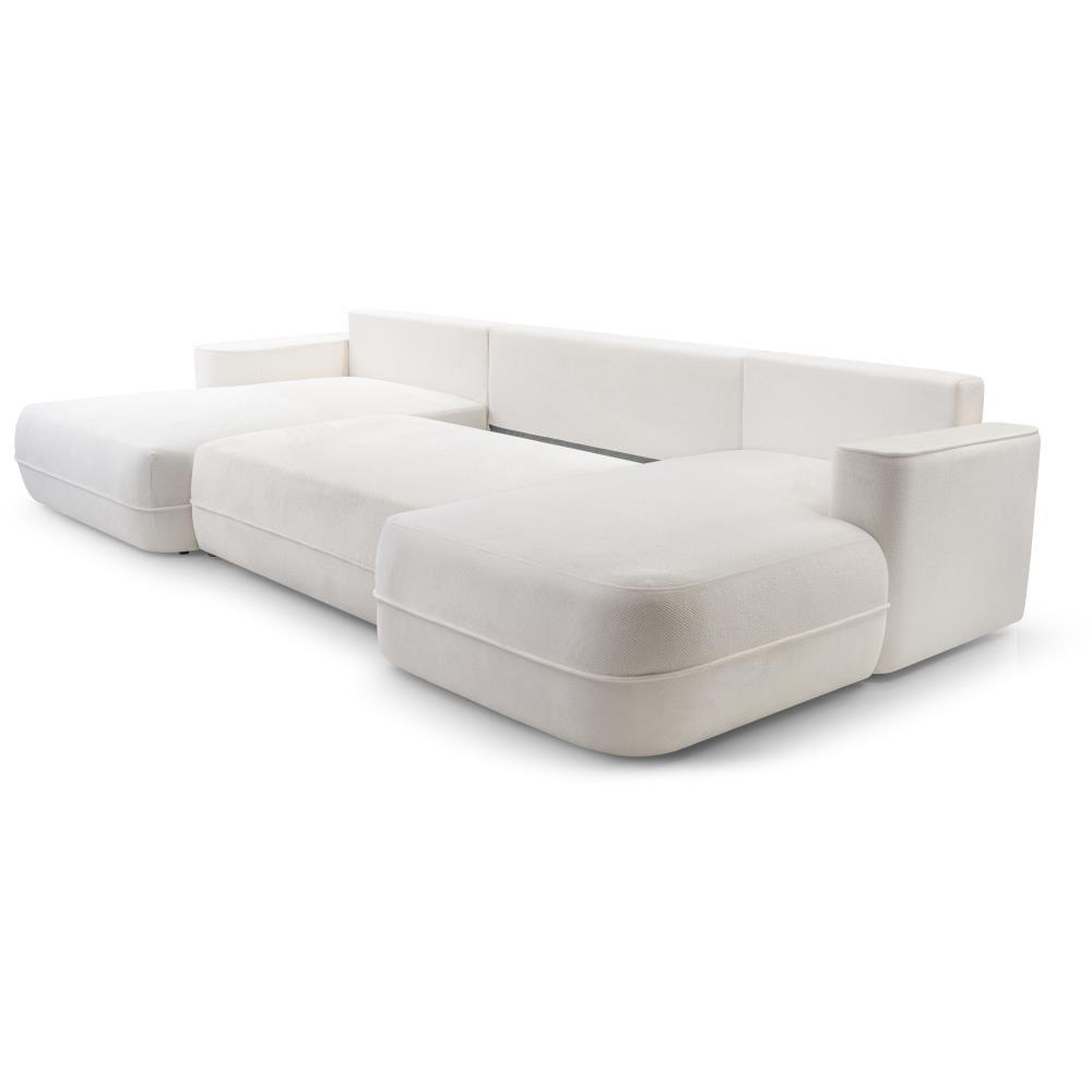 Thumbnail - Beautysofa Wohnlandschaft, Schwarz, Textil, U-Form, 364x87x186 cm, Wohnzimmer, Sofas & Couches, Wohnlandschaften, Wohnla...