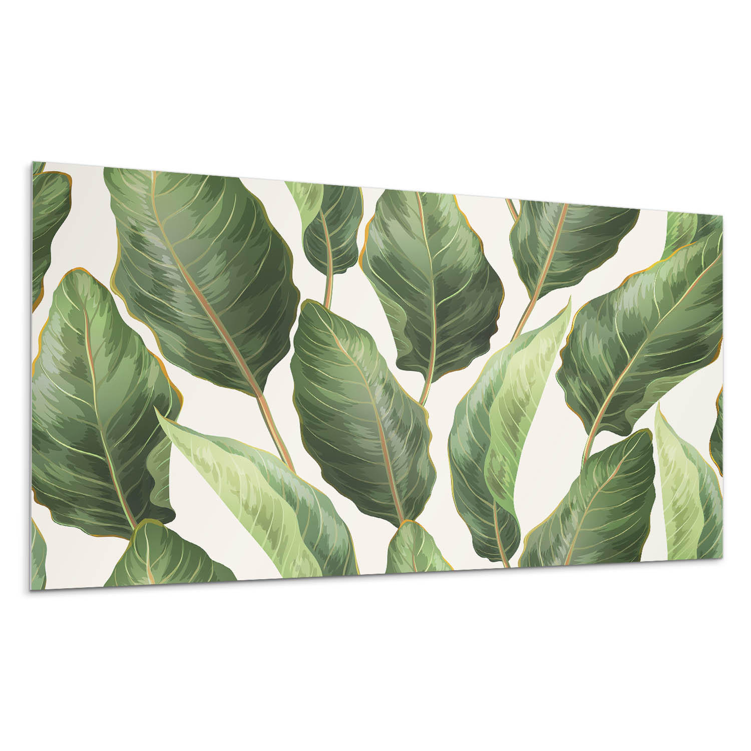 WANDPANEEL 100x50 cm selbstklebend Tropica - Smaragdgrün, Kunststoff (50/1.6/100cm) - Wallfluent